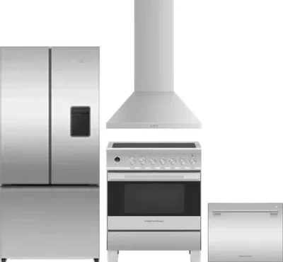 4 Piece Package Includes Refrigerator, Range, Hood And Dishwasher
